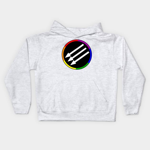 Unique LGBTQ Pride Colors Antifa Logo Kids Hoodie by MMROB